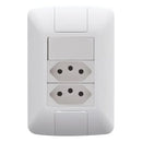 Interruptor 1 tecla com 2 tomada Tramontina